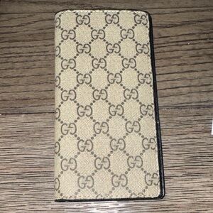 Tan and Black Monogram Wallet